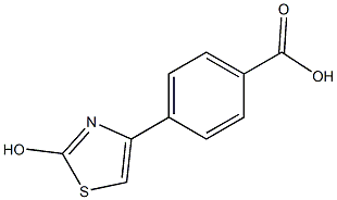 4-(2-hydroxy-1,3-thiazol-4-yl)benzoic acid 化学構造式