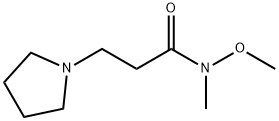 N-methoxy-N-methyl-3-(pyrrolidin-1-yl)propanamide,1487917-23-6,结构式