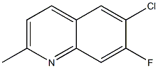 6-chloro-7-fluoro-2-methyl-quinoline 结构式