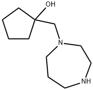 1-[(1,4-DIAZEPAN-1-YL)METHYL]CYCLOPENTAN-1-OL,1492280-72-4,结构式