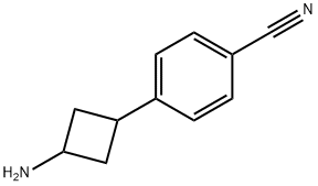 Benzonitrile, 4-(3-aminocyclobutyl)- Structure