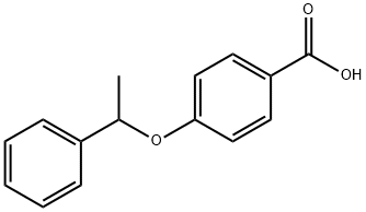 4-(1-phenylethoxy)benzoic acid Struktur