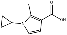 1-环丙基-2-甲基-1H-吡咯-3-羧酸 结构式