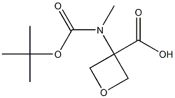 3-((叔丁氧羰基)(甲基)氨基)氧杂环丁烷-3-羧酸, 1500588-04-4, 结构式