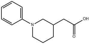 1-苯基-3-哌啶乙酸 结构式