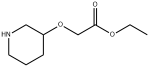 (PIPERIDIN-3-YLOXY)-ACETIC ACID ETHYL ESTER, 150594-55-1, 结构式