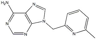 9-((6-methylpyridin-2-yl)methyl)-9H-purin-6-amine 化学構造式