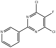 4,6-dichloro-5-fluoro-2-(pyridin-3-yl)pyrimidine 结构式