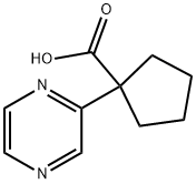 Cyclopentanecarboxylic acid, 1-(2-pyrazinyl)- Struktur