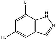 7-ブロモ-1H-インダゾール-5-オール 化学構造式