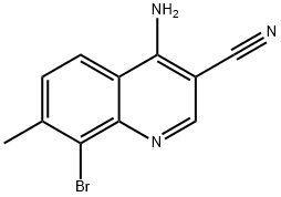 4-amino-8-bromo-7-methylquinoline-3-carbonitrile Struktur