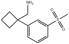 1-[3-(Methylsulfonyl)phenyl]cyclobutanemethanamine Structure