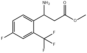 METHYL 3-AMINO-3-[4-FLUORO-2-(TRIFLUOROMETHYL)PHENYL]PROPANOATE Structure