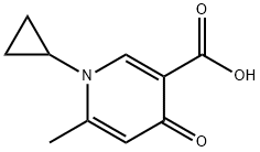 1-cyclopropyl-6-methyl-4-oxo-1,4-dihydropyridine-3-carboxylic acid Struktur
