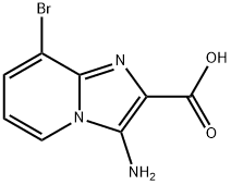 3-amino-8-bromoimidazo[1,2-a]pyridine-2-carboxylic acid Structure