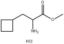 Methyl 2-amino-3-cyclobutylpropanoate HCl 化学構造式
