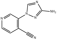 3-(3-amino-1H-1,2,4-triazol-1-yl)pyridine-4-carbonitrile 化学構造式