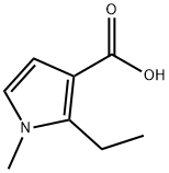 2-ethyl-1-methyl-1H-pyrrole-3-carboxylic acid Struktur
