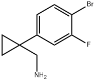 1-(4-Bromo-3-fluorophenyl)cyclopropanemethanamine 化学構造式