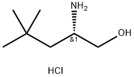 (2S)-2-AMINO-4,4-DIMETHYLPENTAN-1-OL HYDROCHLORIDE 化学構造式