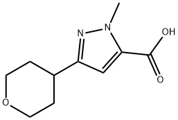 1-METHYL-3-(OXAN-4-YL)-1H-PYRAZOLE-5-CARBOXYLIC ACID Structure