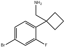 1-(4-Bromo-2-fluorophenyl)cyclobutanemethanamine Struktur