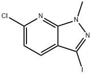 6-chloro-3-iodo-1-Methyl-1H-pyrazolo[3,4-b]pyridine 化学構造式