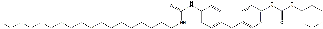 Urea, N-[4-[[4-[[(cyclohexylamino)carbonyl]amino]phenyl]methyl]phenyl]-N'-octadecyl- 结构式