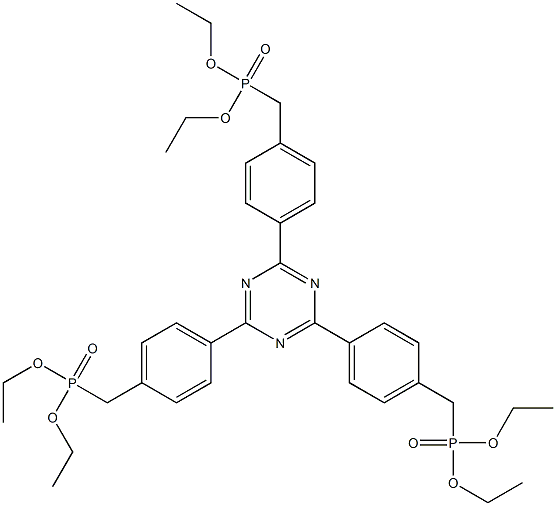 2,4,6-tris[4-(Diethylphosphonomethyl)phenyl]-1,3,5-triazine Structure