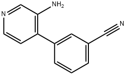 3-(3-AMINOPYRIDIN-4-YL)BENZONITRILE Structure