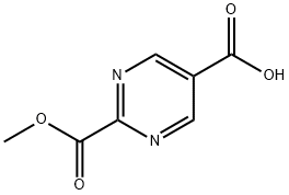 2-(甲氧羰基)嘧啶-5-羧酸,1545471-39-3,结构式
