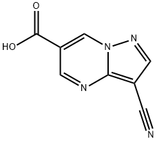 3-cyanopyrazolo[1,5-a]pyrimidine-6-carboxylic acid Struktur