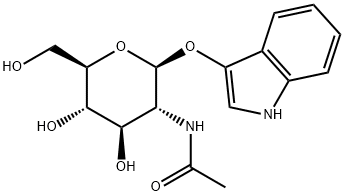 3-Indolyl2-acetamido-2-deoxy-b-D-glucopyranoside 化学構造式