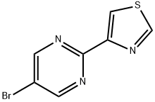 5-Bromo-2-(thiazol-4-yl)pyrimidine 化学構造式