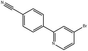 4-Bromo-2-(4-cyanophenyl)pyridine 化学構造式