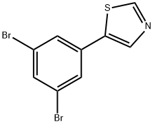 5-(Thiazol-5-yl)-1,3-dibromobenzene Structure