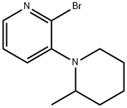 2-BROMO-3-(2-METHYLPIPERIDIN-1-YL)PYRIDINE 结构式