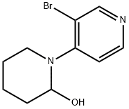 3-BROMO-4-(2-HYDROXYPIPERIDIN-1-YL)PYRIDINE Struktur