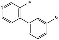 3-Bromo-4-(3-bromophenyl)pyridine 结构式