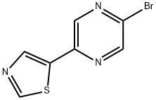 2-Bromo-5-(thiazol-5-yl)pyrazine Structure