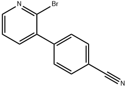4-(2-BROMOPYRIDIN-3-YL)BENZONITRILE Structure