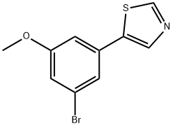 3-Methoxy-5-(thiazol-5-yl)bromobenzene Struktur