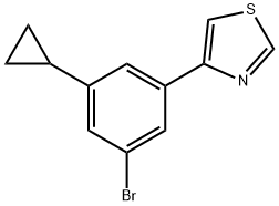 3-Cyclopropyl-5-(thiazol-4-yl)bromobenzene Structure
