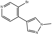 3-BROMO-4-(1-METHYL-1H-PYRAZOL-4-YL)PYRIDINE Structure