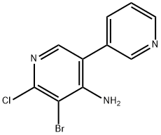 4-Amino-2-chloro-3-bromo-5,3'-bipyridine Struktur