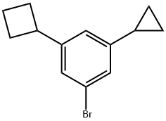 3-Cyclobutyl-5-cyclopropylbromobenzene Struktur