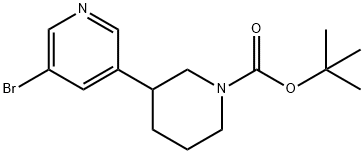 3-Bromo-5-(N-Boc-piperidin-3-yl)pyridine,1563534-92-8,结构式