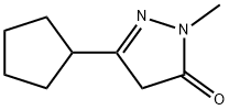 3-cyclopentyl-1-methyl-4,5-dihydro-1H-pyrazol-5-one 化学構造式