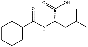 (Cyclohexanecarbonyl)-L-leucine 化学構造式