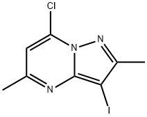 7-Chloro-3-iodo-2,5-dimethyl-pyrazolo[1,5-a]pyrimidine Struktur